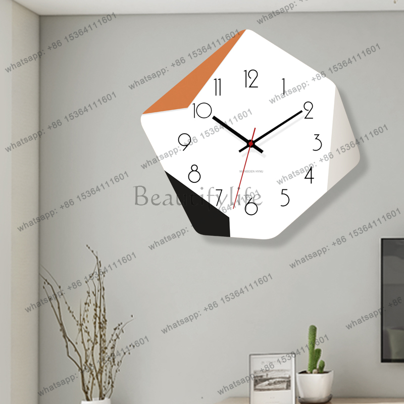 Interior Design Organic Modern - Kreatywny nordycki zegar ścienny, modny estetyczny